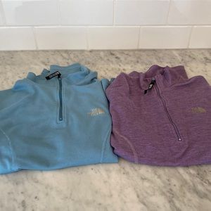 Two Quarter Zip North Face Shirts